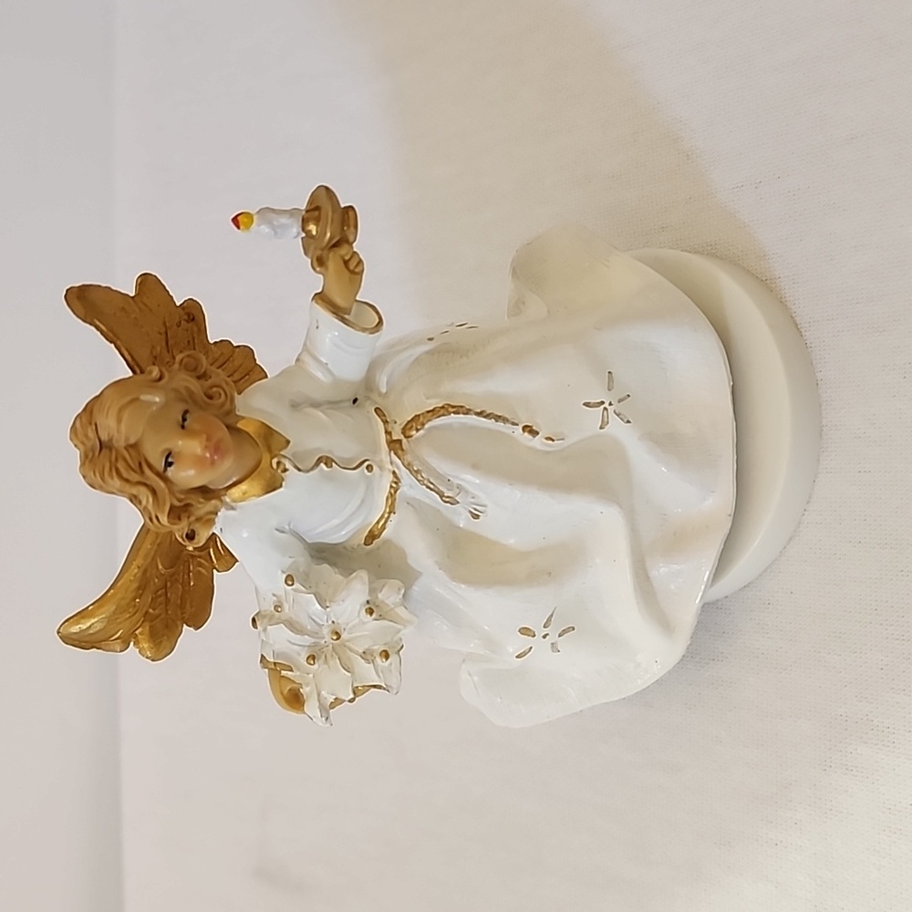 Hark The Harold Angel's Sing San Francisco Music Company White & Gold VTG Angel